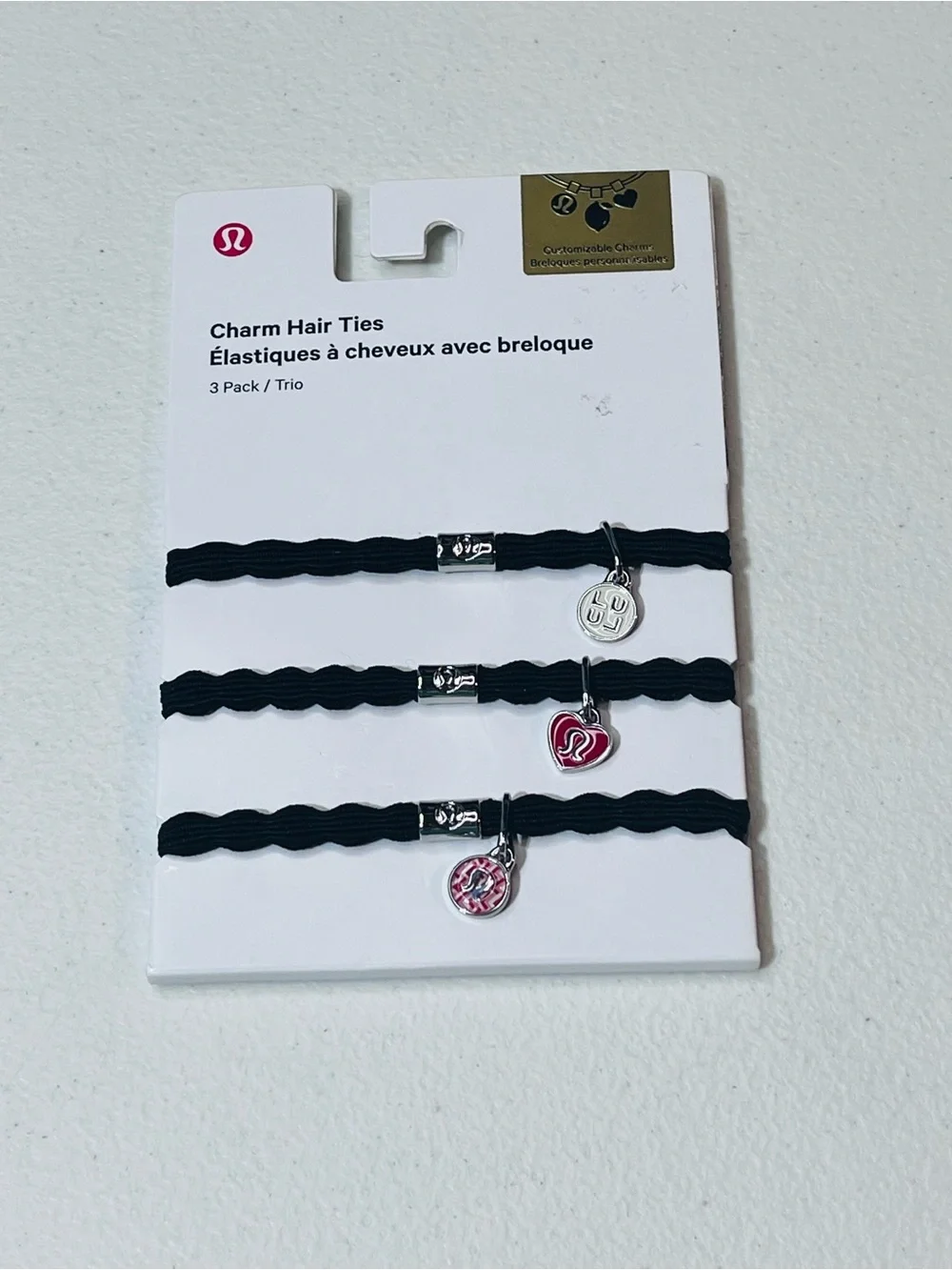 lululemon athletica Charm Hair Ties - 3 Pack NWT! MSRP $48